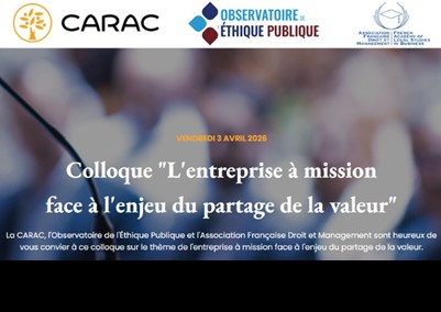Colloque « L’entreprise à mission face à l’enjeu du partage de la valeur »